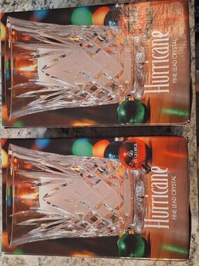 St. George Hurricane Fine Lead Crystal Vase Set Of Two